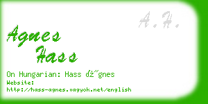 agnes hass business card